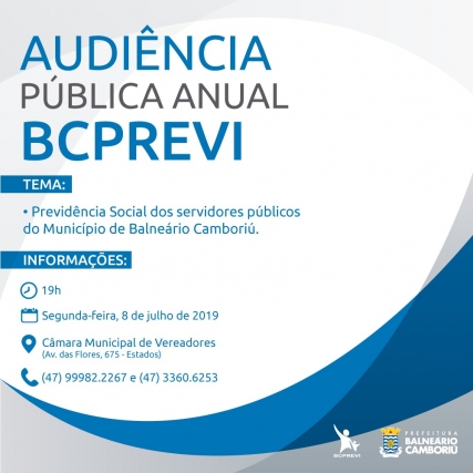Audiência Pública Anual do BCPrevi será na segunda-feira