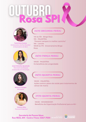 Outubro Rosa: Semana especial para as 60+ é organizada em Balneário Camboriú
